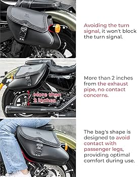 Amazon.com: KEMIMOTO Motorcycle Saddlebags, Synthetic