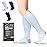 Copper Compression Socks for Men & Women (15-20 mmHg) - Knee High Support Stockings for Nurses, Travel, Pregnancy, Running, Flight & Everyday Wear - White - Small 1 Pair