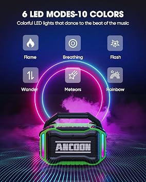 ANCOON Bluetooth Speakers Red+Green