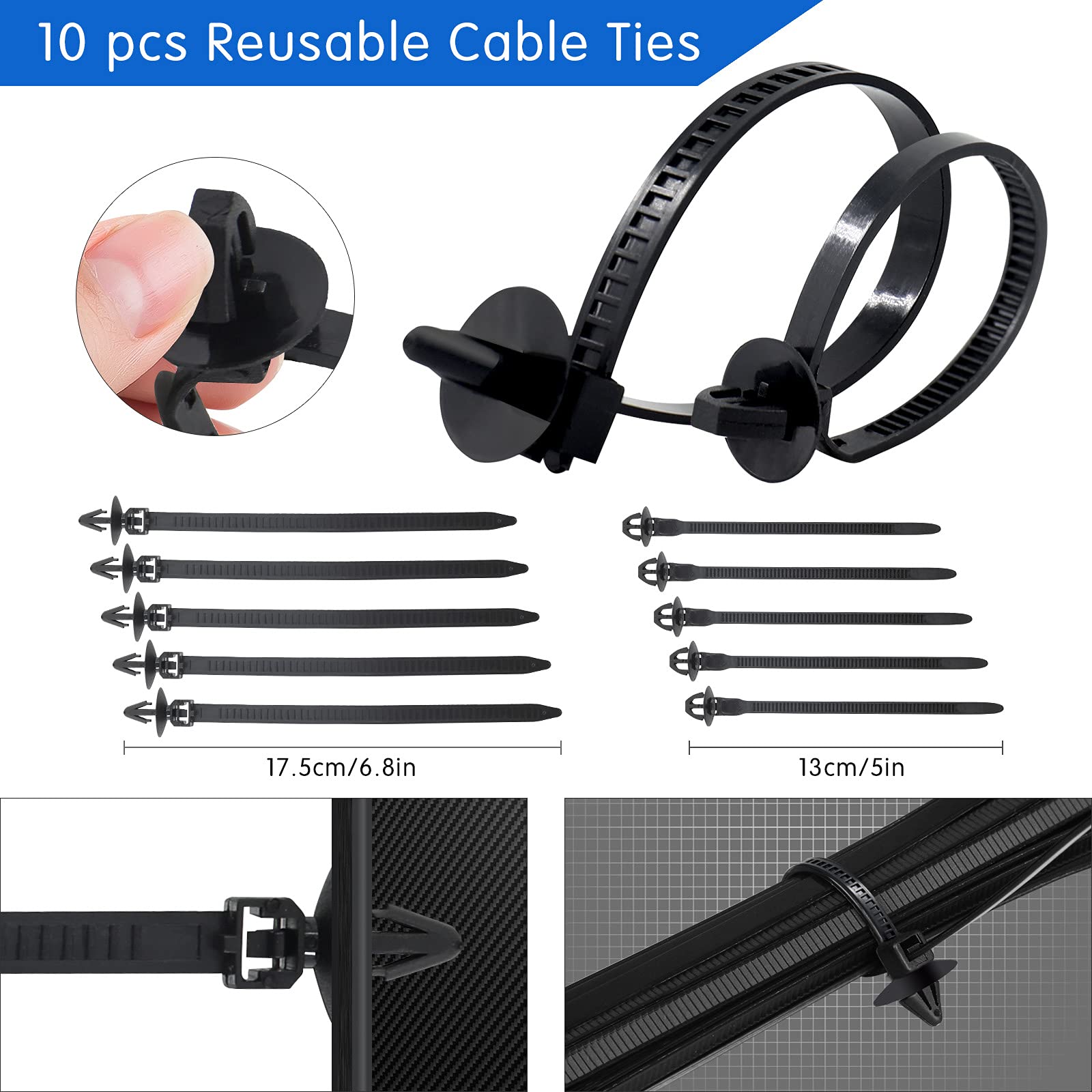 PHYLES Rivetti in Plastica per Auto, 665 pezzi Clip di fissaggio universali, Staffe per pannelli porta Clip per paraurti Set automatico con strumenti di smontaggio, fascette e cuscini spugnosi