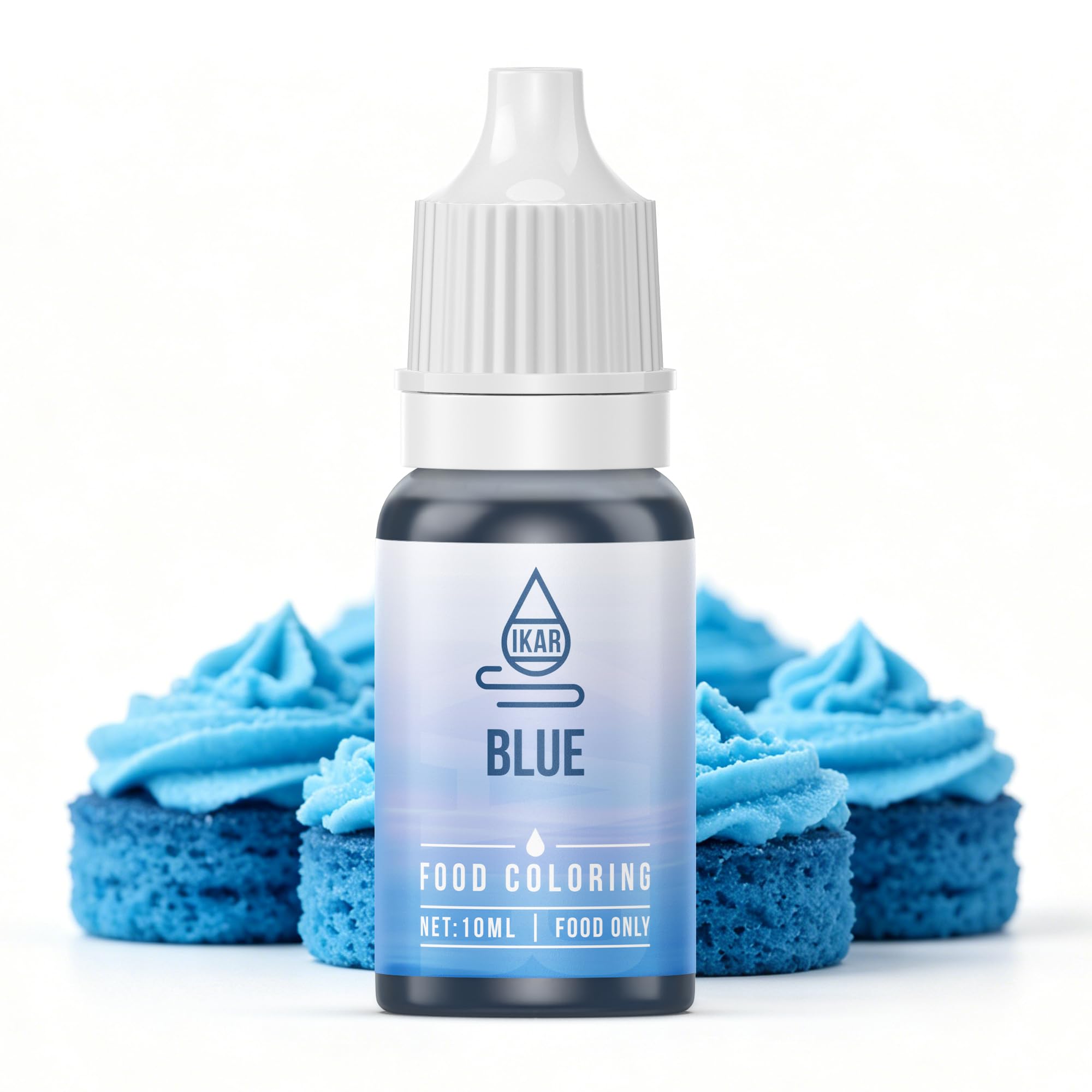 IKAR Lebensmittelfarbe Set – 12x10ml flüssig & hochkonzentriert – Lebensmittelechte Speisefarbe zum Backen, Kochen, Fondant & DIY