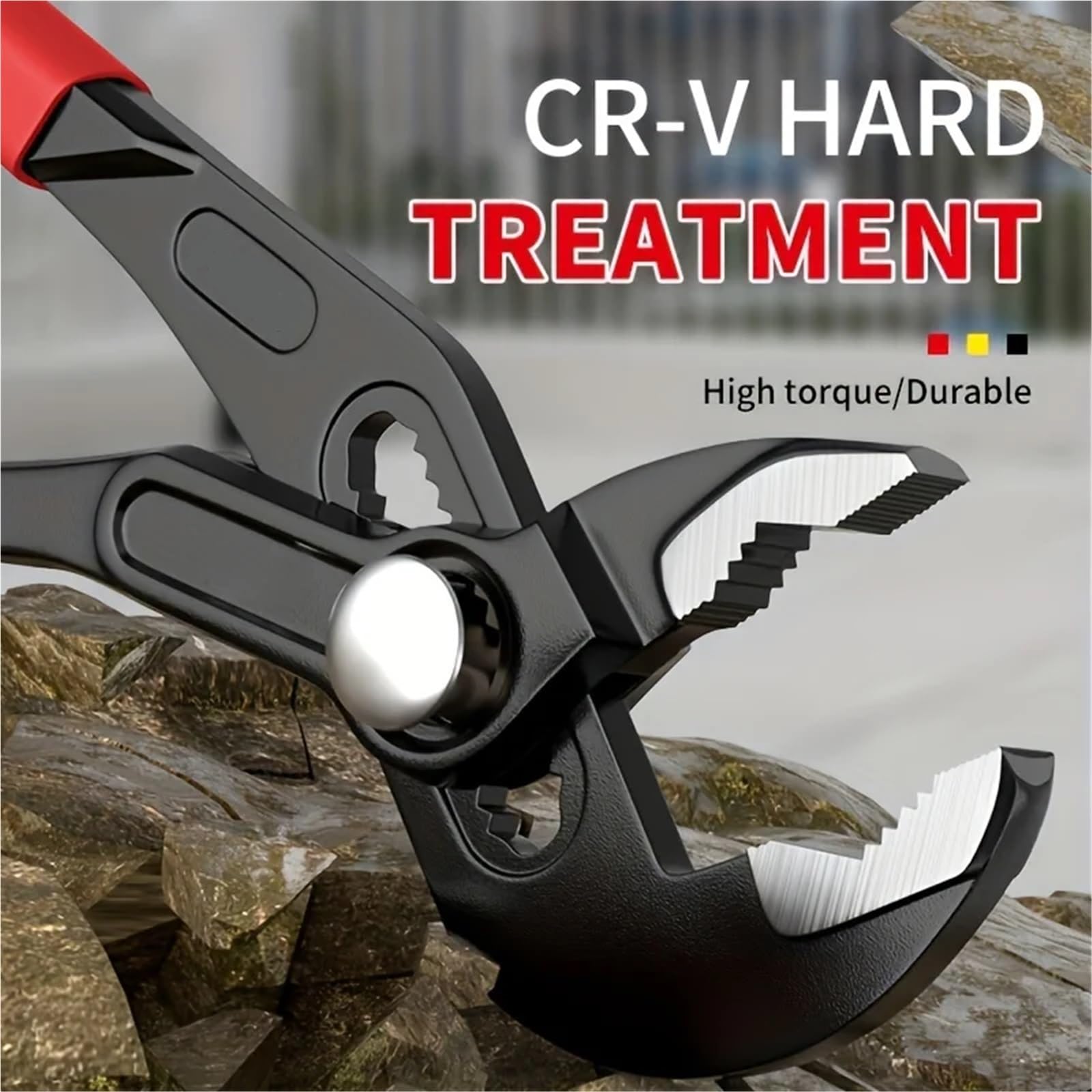 Pinza a crimpare idraulica, Pinza per Pompa dell'Acqua a Regolazione Rapida, Chiave Regolabile, riscaldatore con Apertura Grande, per Rame e Alluminio (12 Pollici)