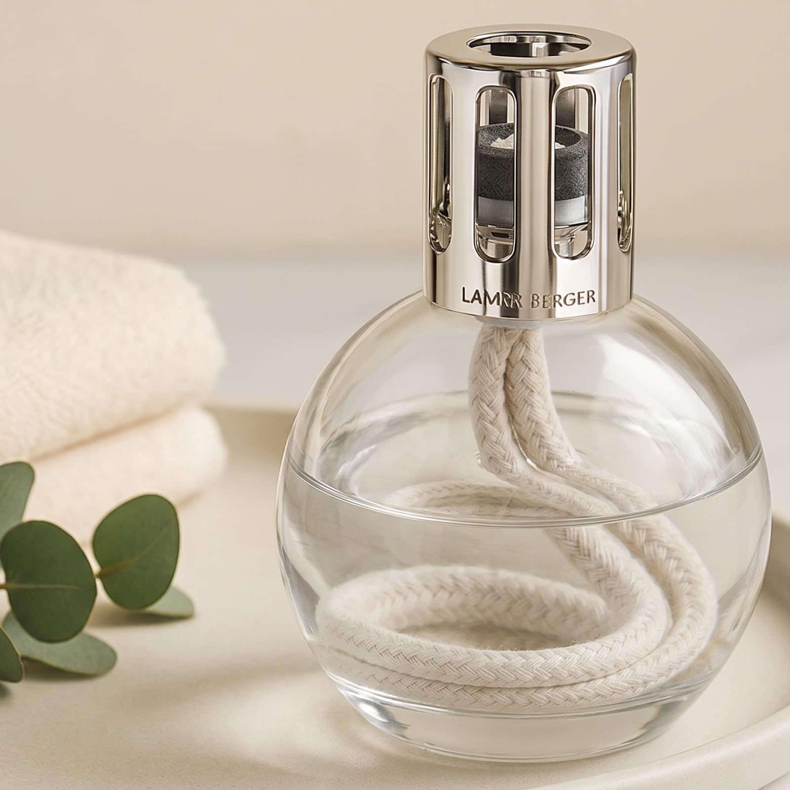 Lampe Berger lampa, Acciaio Vetro, Transparent