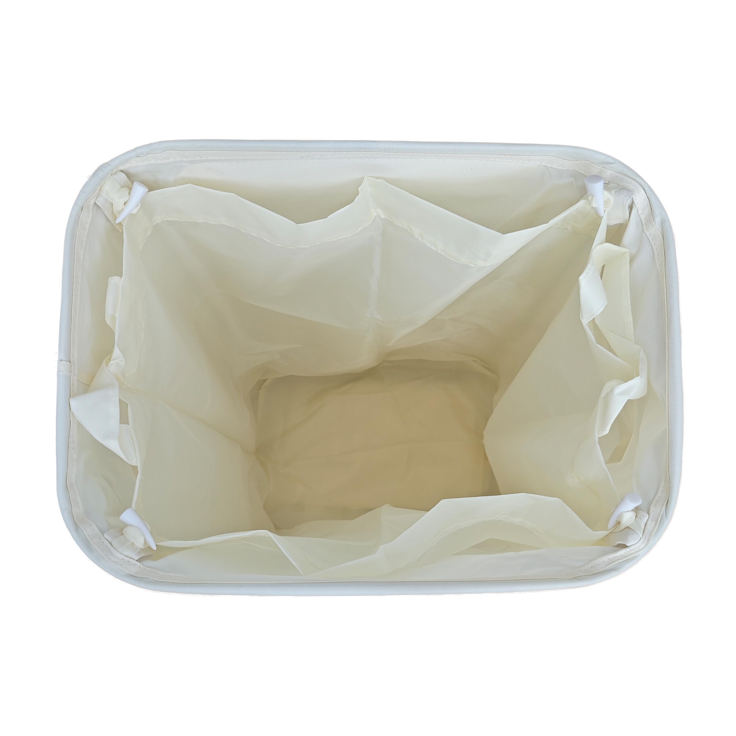 Relaxdays Conteneur de Collecte de Bouteilles 100 L, 2 Sacs, étanche, Beige 70x43x33 cm