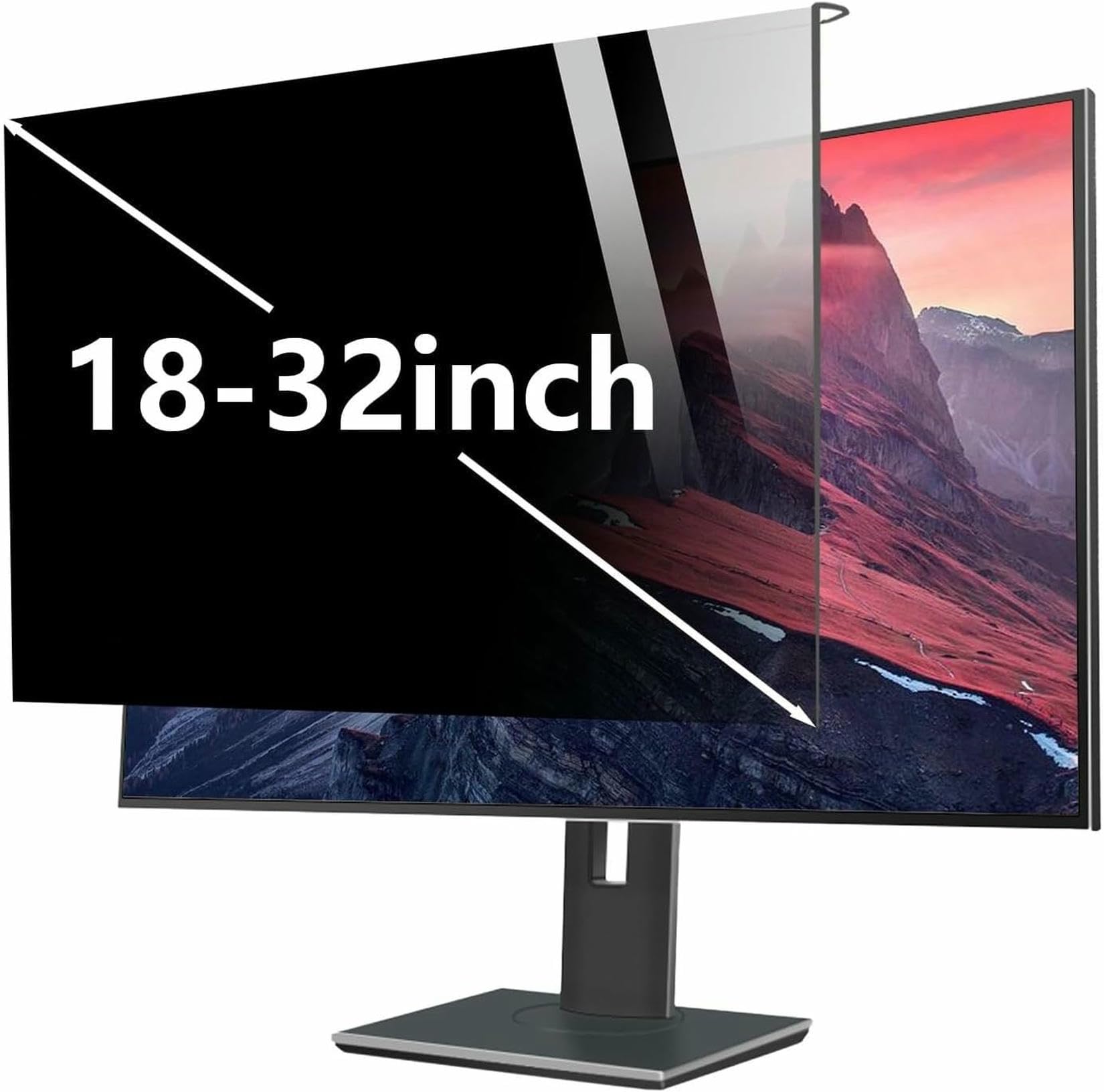 Écran de confidentialité pour moniteur de 18 à 32 pouces avec film acrylique suspendu