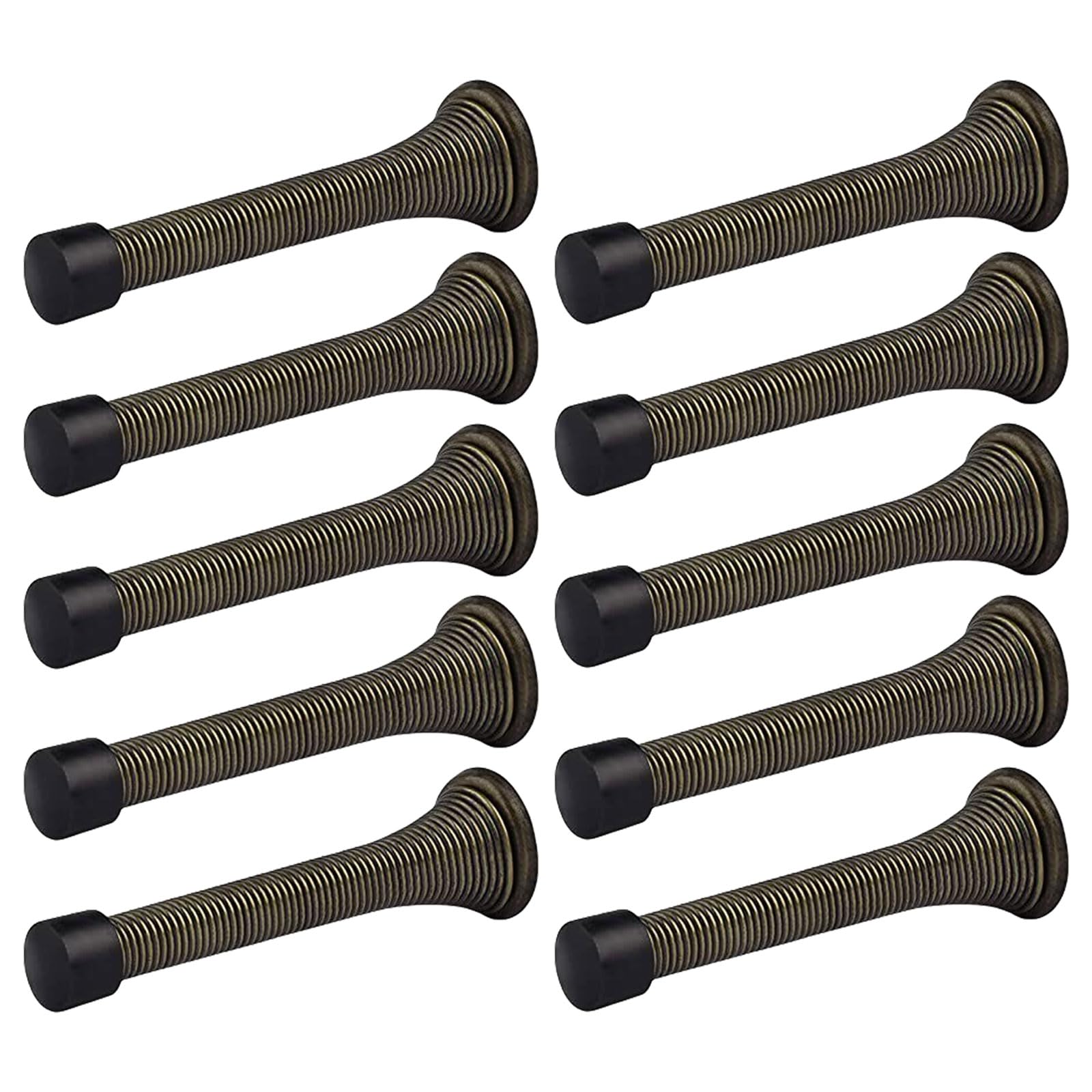 Nucelit Bronze Upgrades Steel Door Stop Not Drill Installation Door Stoppers Rustproof With Enhances Friction Designs For Various Rustproof Doorstop