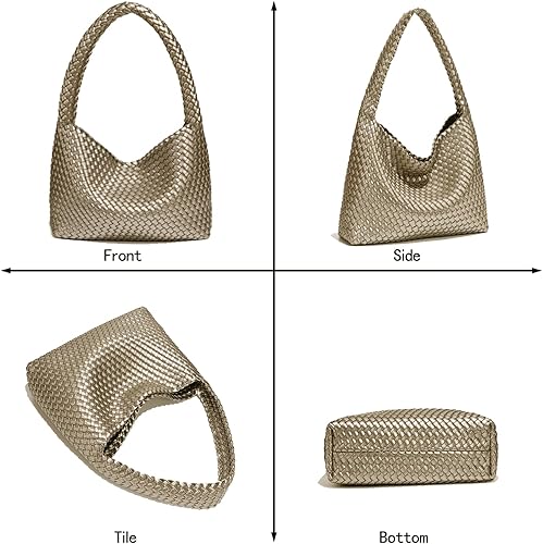 Miniatura 7 de Bolsos y monederos de diseñador de moda, Bolso de hombro para mujer, Bolso de mano casual de compras tejido a mano, bolsos de axila para mujer