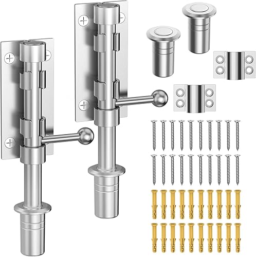 Miniatura 9 de Perno deslizante para puerta, cerrojo de barril, 6.3 pulgadas, resistente, acero inoxidable 304, acabado negro para valla de madera, puerta de