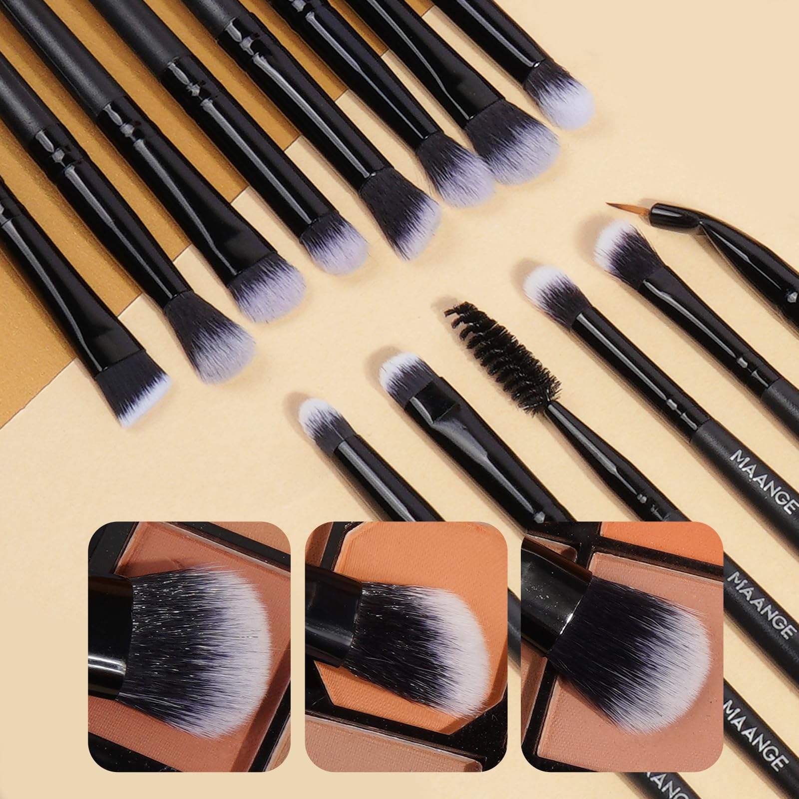 MAANGE Makeup Brush Set 41 Pcs Makeup Tool Set Premium Synthetic Foundation Powder Concealers Eye shadows Blush Makeup Brushes - Image 3