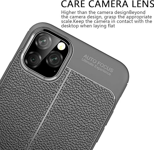 Miniatura 5 de fonefunshop Para Huawei P40 Pro - Funda de protección de piel sintética de perfil bajo delgado negro