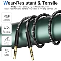 Vista 3 de xiwxi Cable de audio de 0.138 in macho a macho, con adaptador tipo C a conector hembra de 0.138 in, entrada auxiliar de audio, cable auxiliar