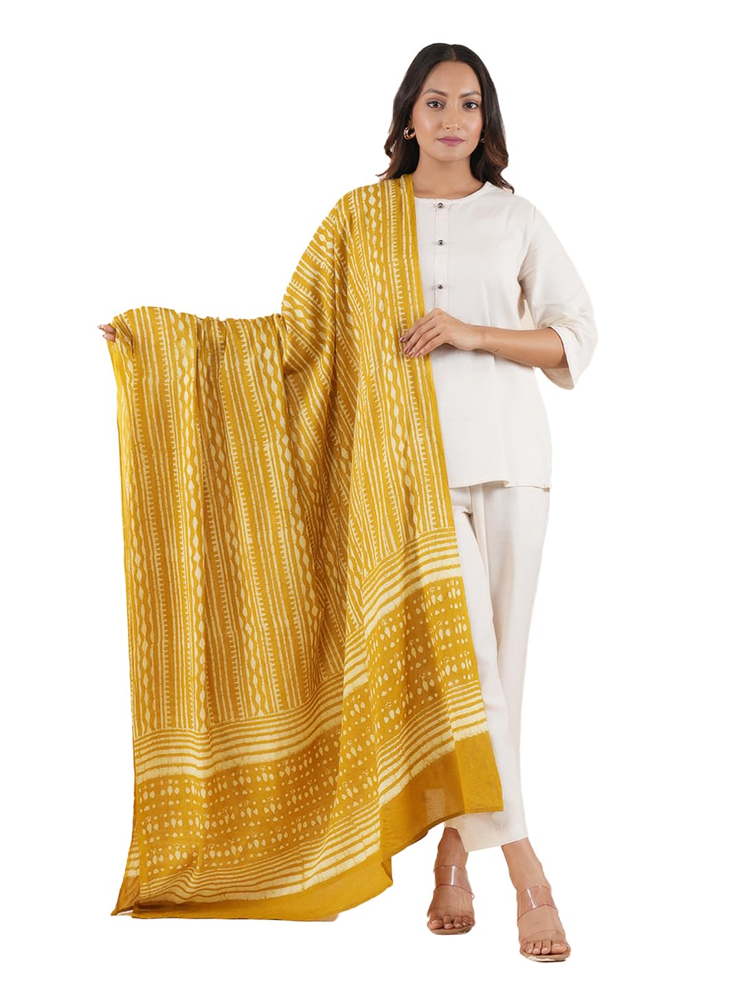 rai sahab Women's Cotton Mustard Dupatta with 2.5 Meters | Women’s cotton printed dupatta(DU-08MUSTARD)-picture-31