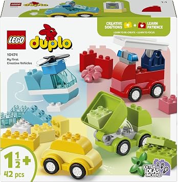LEGO DUPLO İlk Yaratıcı Araçlar 10474-1.5 Yaş ve Üzeri Kız ve Erkek Çocuklar için Figür İçeren Eğitici Yaratıcı Oyuncak Yapım Seti, Çocuklar için Eğlenceli Doğum Günü Hediyesi Fikri (42 Parça)