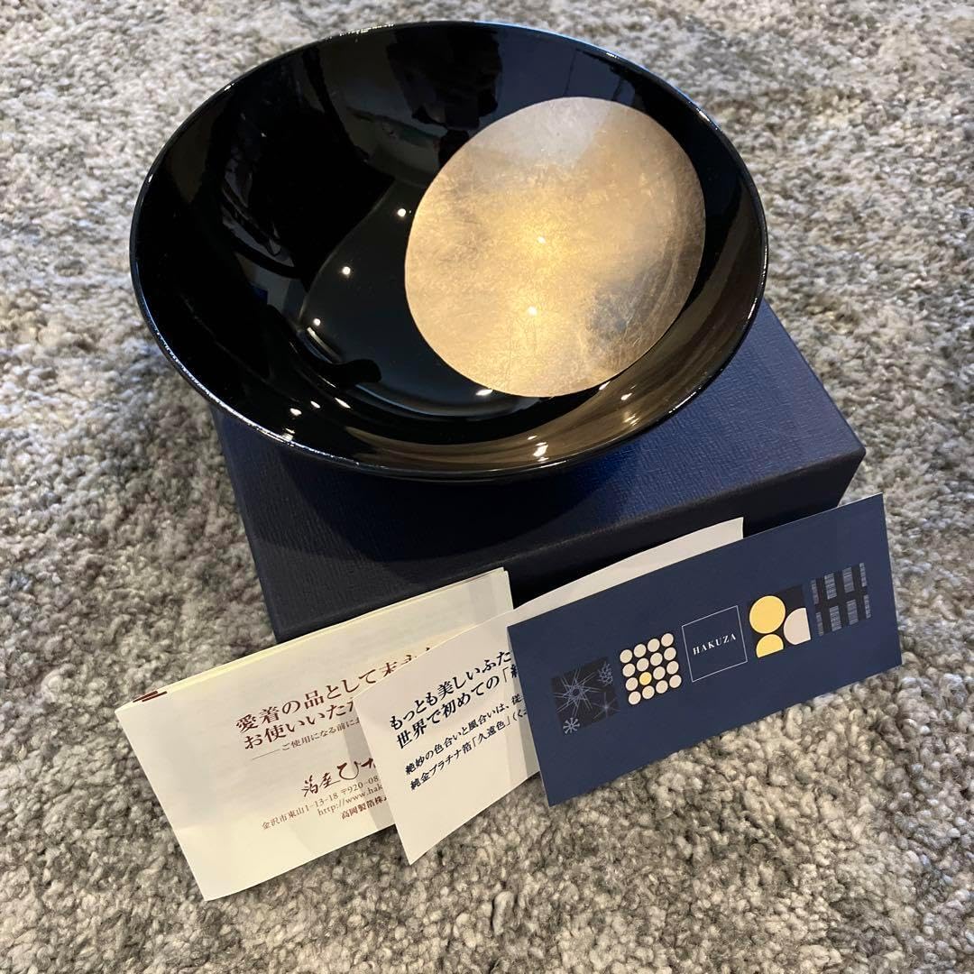 箔座 HAKUZA 純金プラチナ箔 ドット ラウンドボウル墨S(久遠色) 箔座 HAKUZA 純金プラチナ箔 ドット ラウンドボウル墨S(久遠色