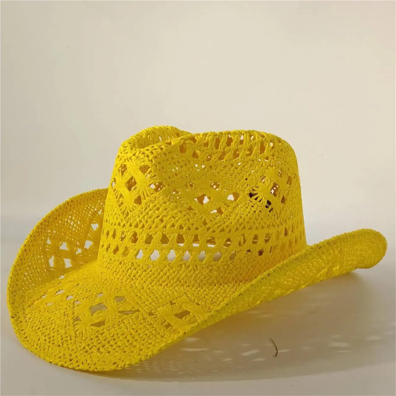 Sombrero de Playa de Paja Sombrero de Paja Vaquero Verano Hecho a Mano | Sombrero tejido for el sol de playa Sombrero occidental vintage for hombre y mujer