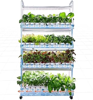 Hydroponic Growing System with Automated LED Grow Lights, Vertical Farming for Indoor Tower Garden, Intelligent Multi-layer Planter Soilless Cultivation Equipment, A Must for Every Gardener