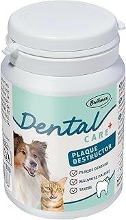BUBIMEX - Plaque Destructor - Hygiène Bucco-Dentaire Chien & Chat - Combat La Plaque Dentaire & La Mauvaise Haleine - Formule Bio à Base De 100 % d'Algue Brune - 80 g