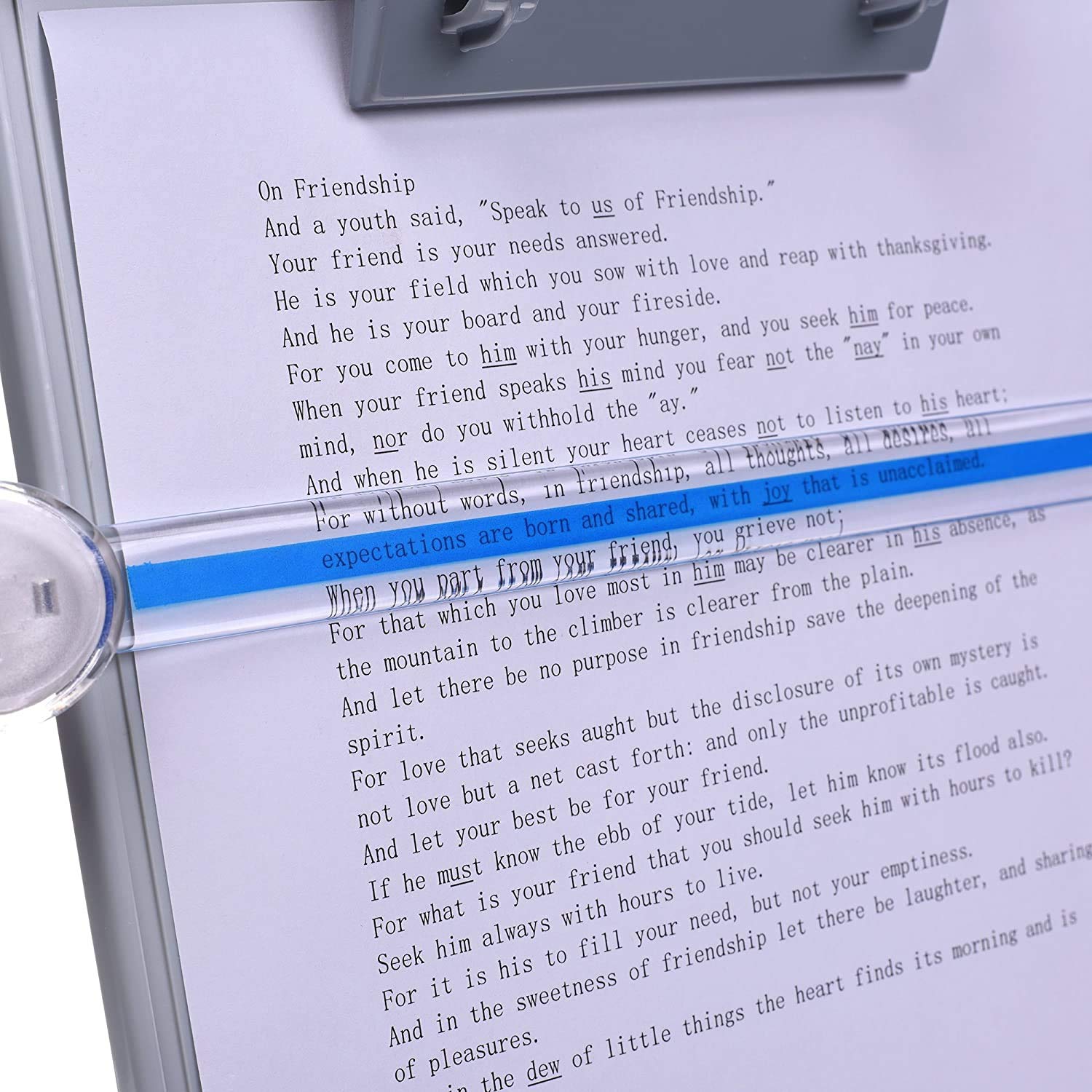 ARURA (Label) ABS Desktop Document Holder A4 Paper Reading Clipboard with Adjustable Positions and Clip 2