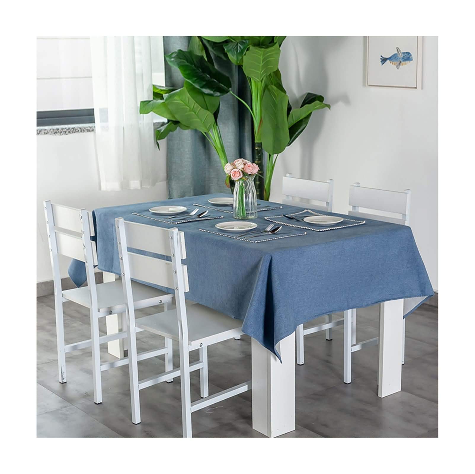 Nappe bleu moderne de qualité supérieure en tissu lin