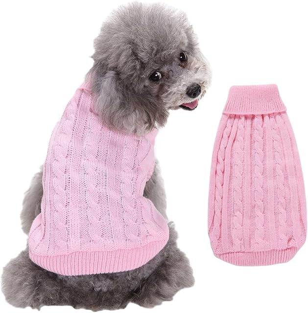 FEimaX Pet Sweater Dog Cat Warm Coat Winter Clothes for Puppy Kitten Chihuahua Comfortable Soft Jumper Knitwear for Small Medium Dogs Cats
