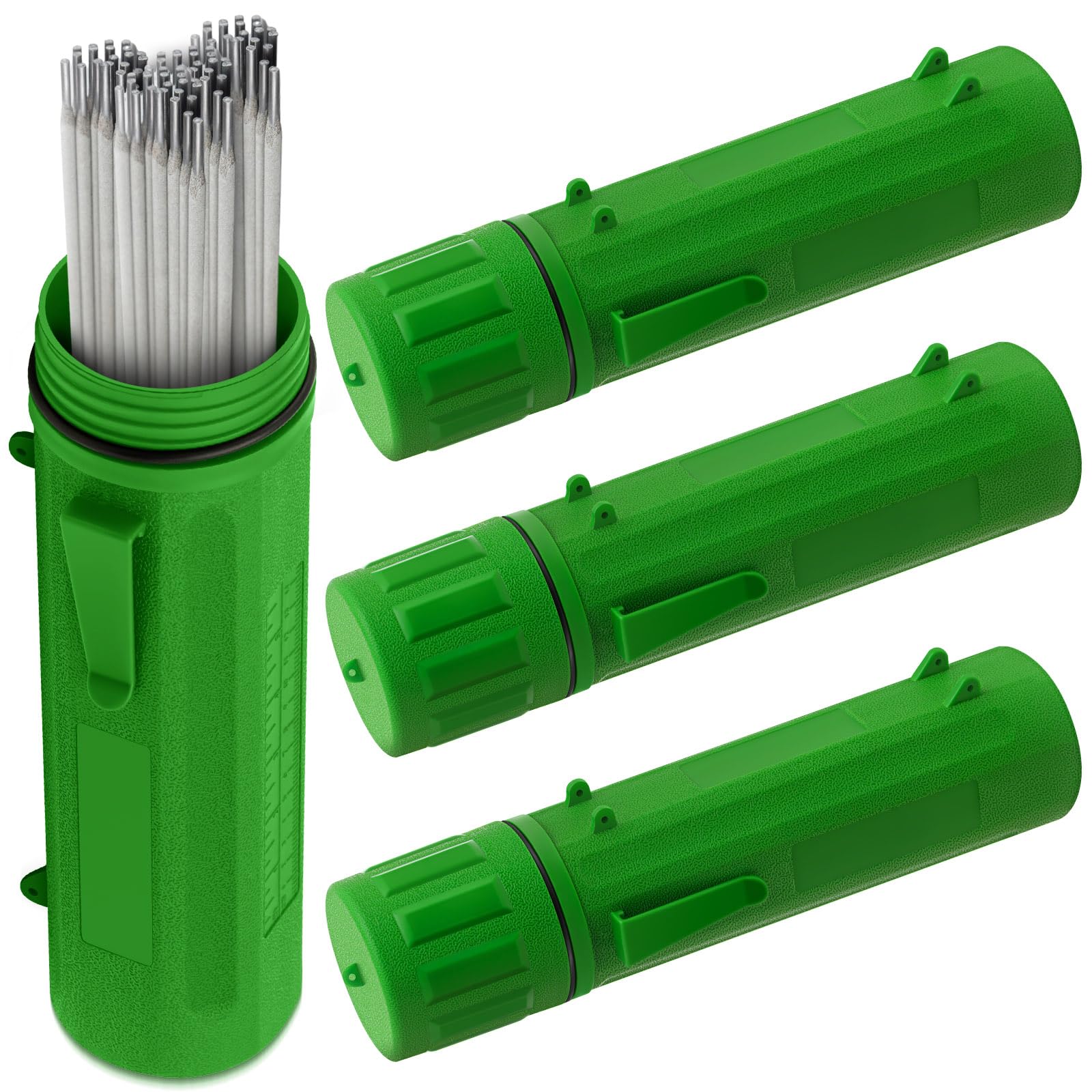 Zonon 4 Pcs Welding Rod Storage Tube 14 Inch Tig Rod Holder, Green
