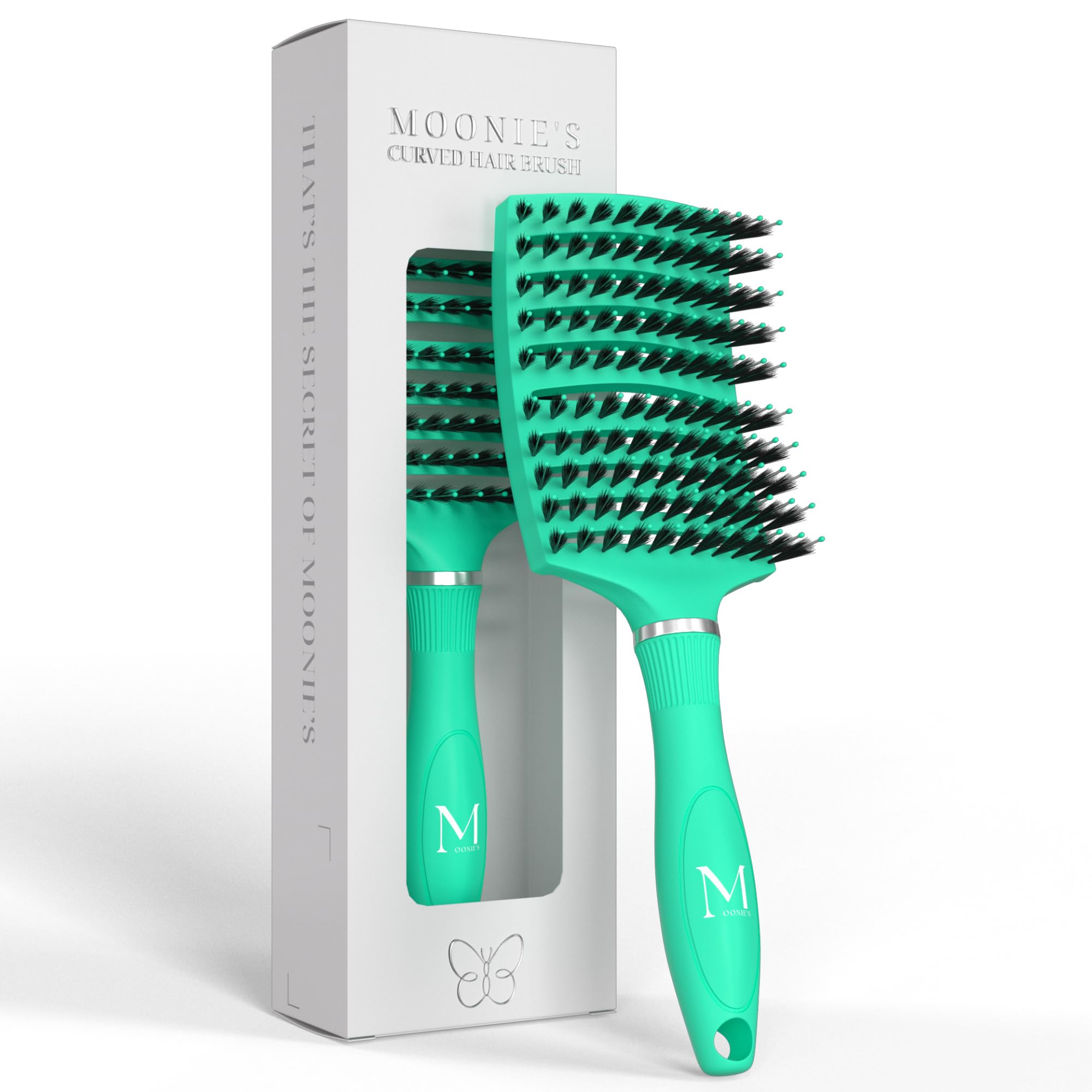 Moonie's Dertangler Hairbrush, Premium Detangling Brush, For Wet & Dry Hair