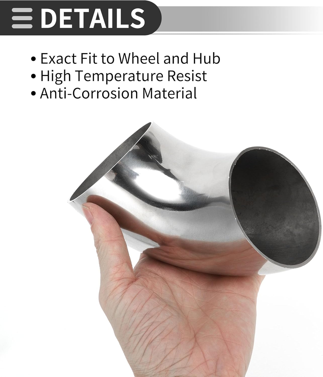 Motoforti 4 Pcs 90 Degree Mandrel Bend Elbow Car Exhaust Pipe Tubing Piping 3" Inch OD Thickness 1.2mm/18GA 76x185x1.2mm 201 Stainless Steel 4pcs