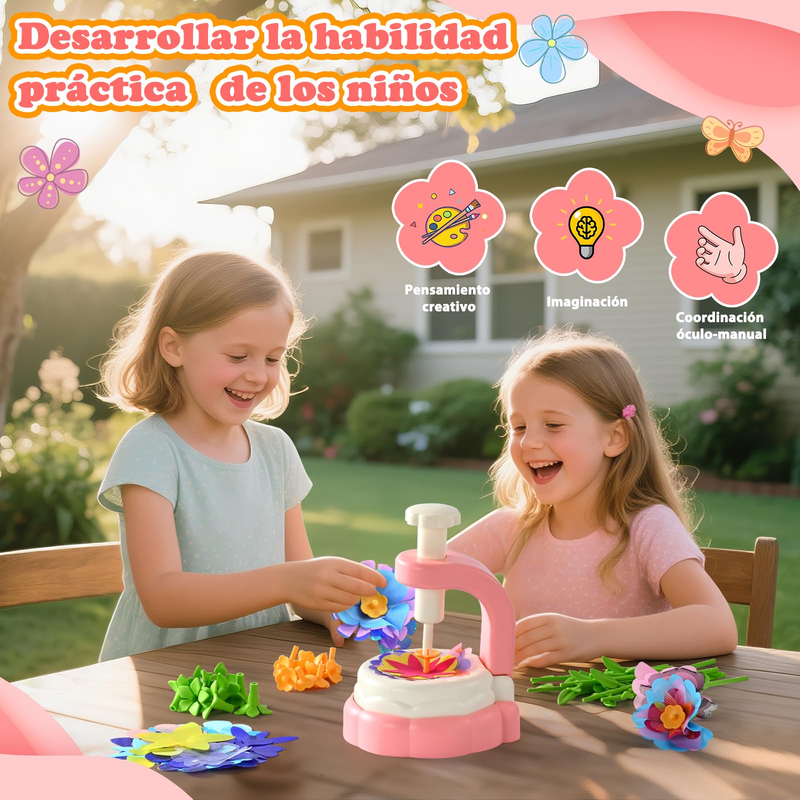 BlueSwan Manualidades, Regalo Día de la Madre, Juguetes Regalos Cumpleaños Niños Colegio para 3 4 5 6 7 8 9 10 11 12 Años, Prensa Flores Juegos Antiestrés Niña, DIY de Hija a Mamá, Flore Artificiales