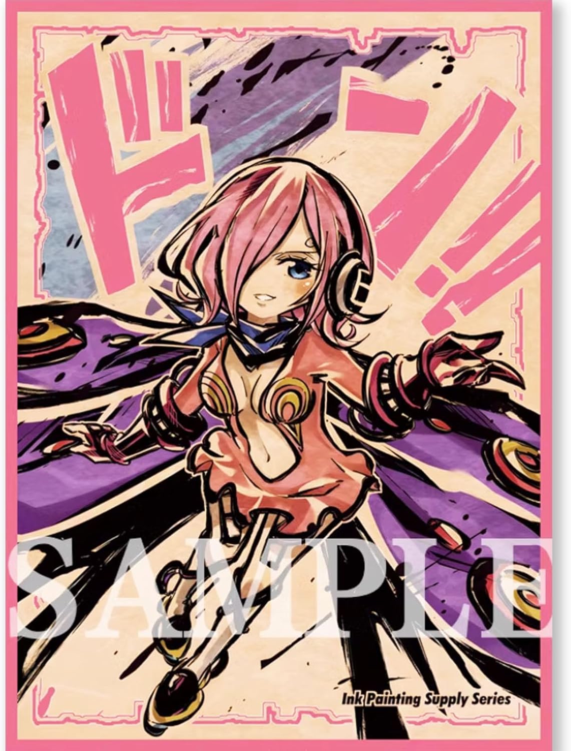 60ct 67x92mm Ink Holographic Flashing Top Loading Trading Card Sleeves Deck Protector for MTG/TCG/PTCG Art Anime Printing Card Sleeves Protectors (Trafalgar·Law)