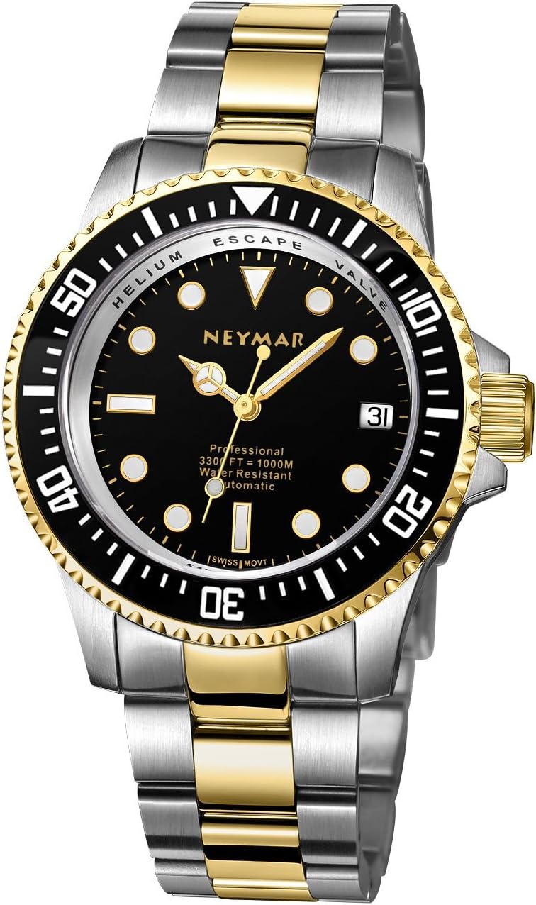 NEYMAR 40mm Automatic Watch 1000m Dive Watch Swiss 2824