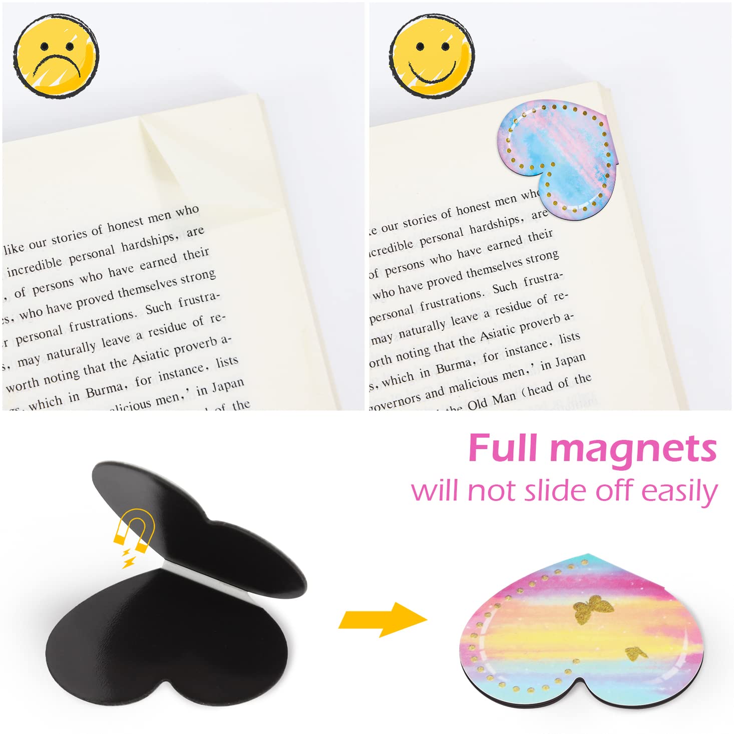 6pcs Leather Heart Bookmarks For Reading Women, Cute Corner Page Book Marks For Book Lovers Teachers Students, Reading Accessories Gifts For Book Lovers Price : $3.99  #ad #Bookmarks Image Credit