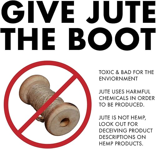 Miniatura 5 de Hemptique Paquete económico de carrete de cáñamo 100% natural, 205 pies  205.1 ft x 5 pulgadas, cuerda de cáñamo, hilo biodegradable de 0.020 in