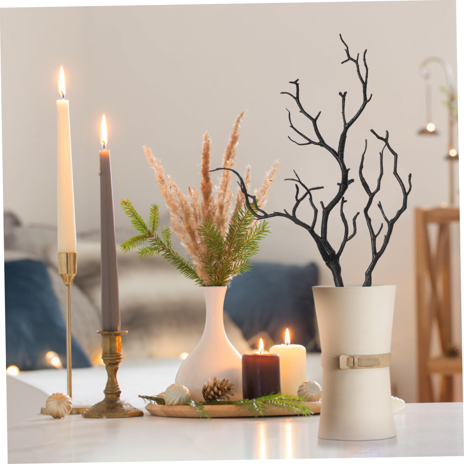 16pezzi Rami Decorativi Artificiale Da Rami Di Corno Per Decorazioni Natalizie e Halloween Per Crafting e Addobbi Domestici