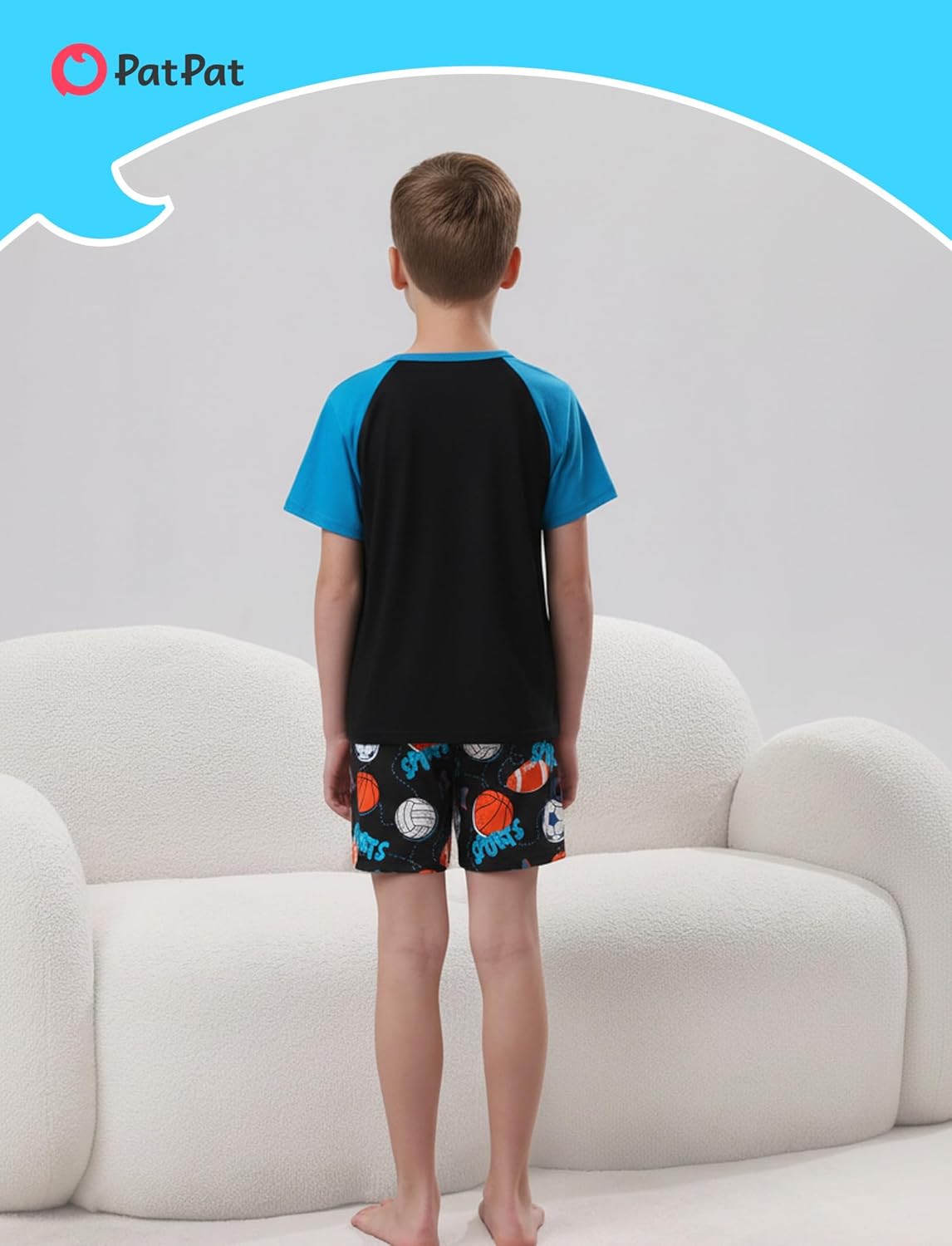 PATPAT Pajamas Sets for Boys Short Sleeve Tops and Shorts Pjs Soft Printing 2 Piece Sleepwear Kids Loose Summer Lounge Wear - Image 4