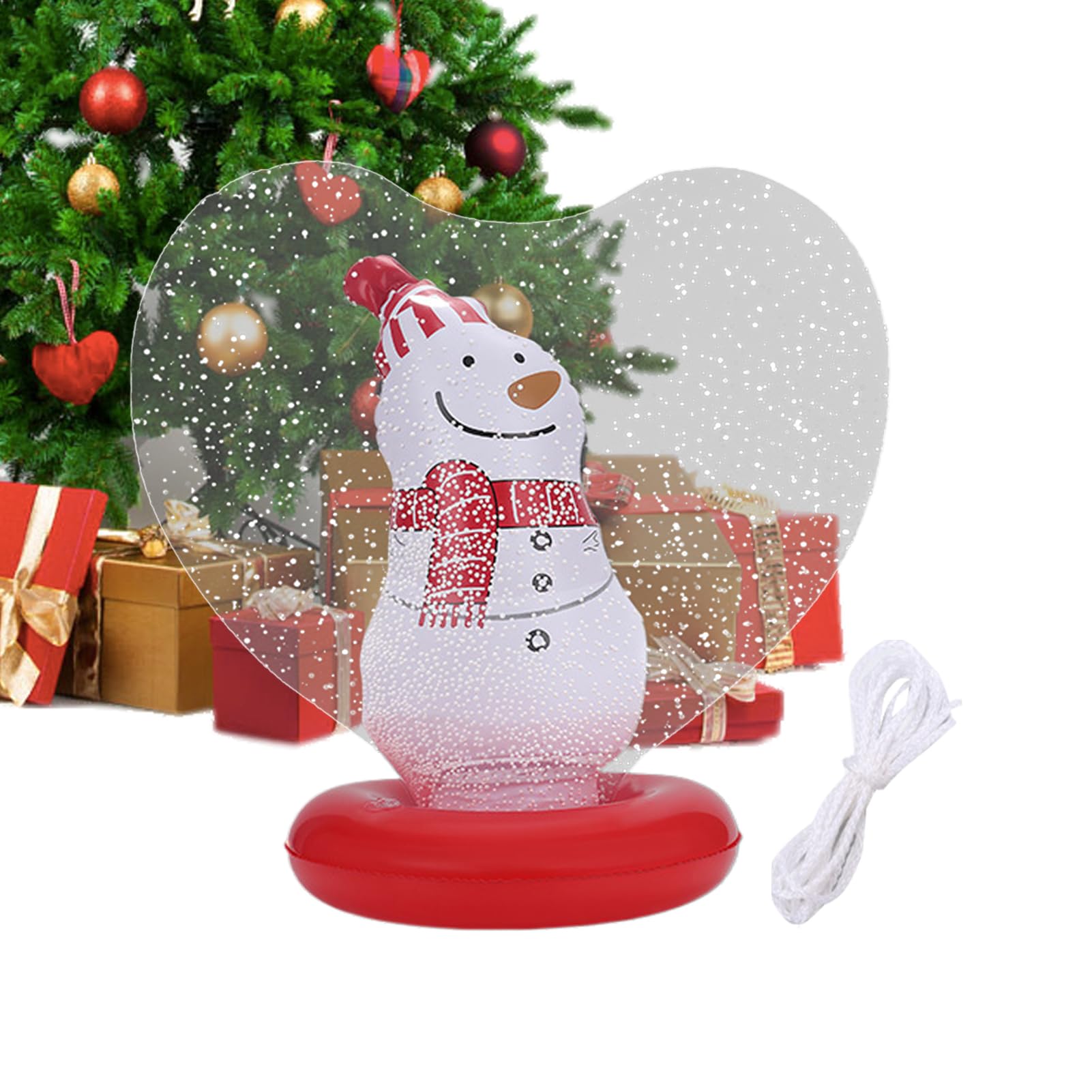 Bolas de Navidad inflables en forma de corazón para iluminar la ilusión familiar