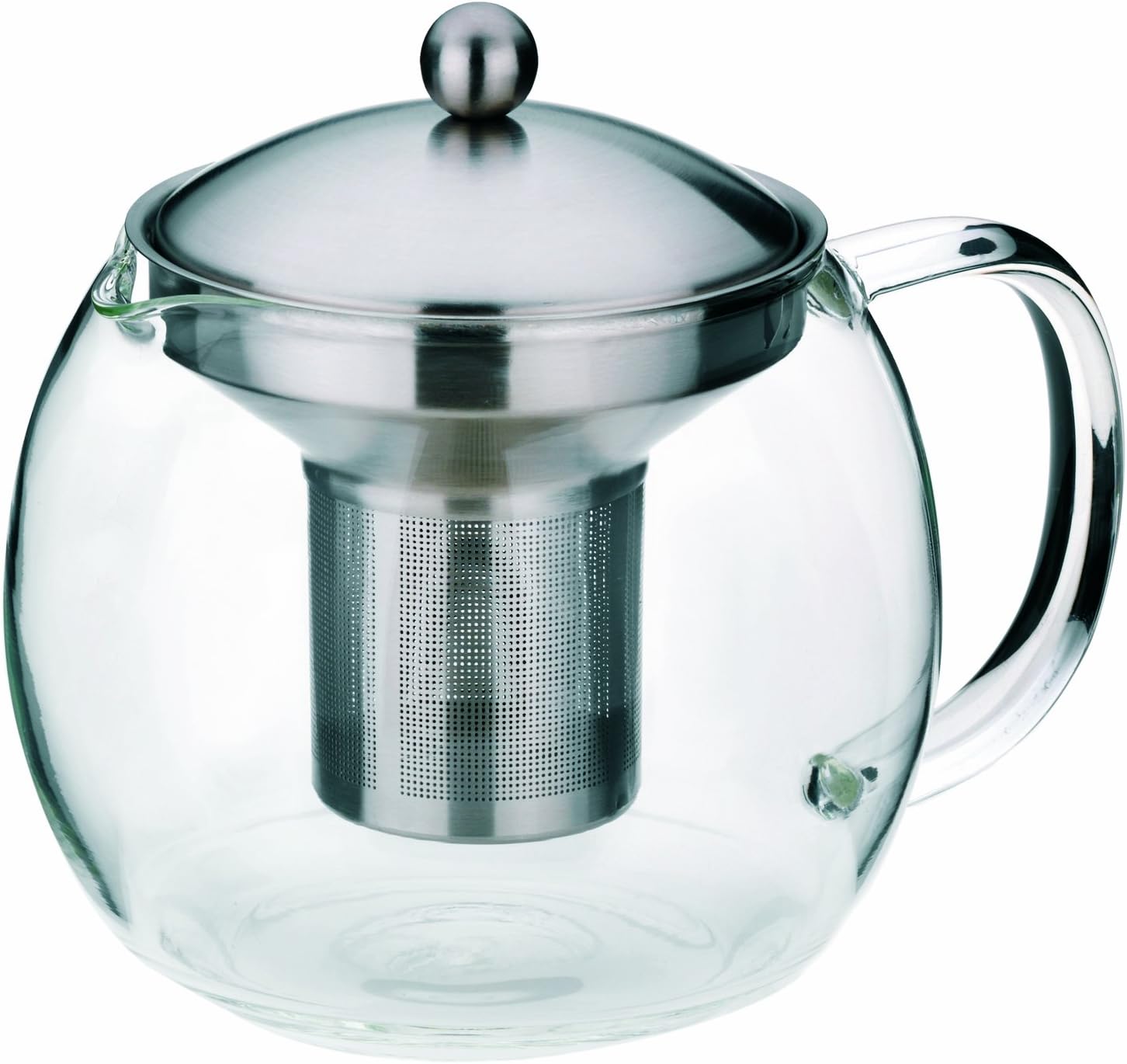 Teekanne Aus Glas 1,5 Liter Mit Sieb – Tropffrei, Spülmaschinengeeignet, Mit Bambusdeckel, In Geschenkbox