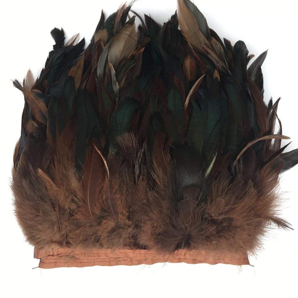 Cenfry Utilisation Ornementale Queue De Coq Plumes Fringe Trim 12–35,6 Cm De Largeur Fantaisie Robe Décoration Lot De 0,9 M Turquoise