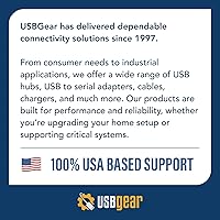 Vista 9 de USBGear 7-Port USB 3.0 Mountable Charging and SuperSpeed Data Hub with 5V/4A Power Adapter and USB Type-A to Type-B Cable Included, Up to 900mA per