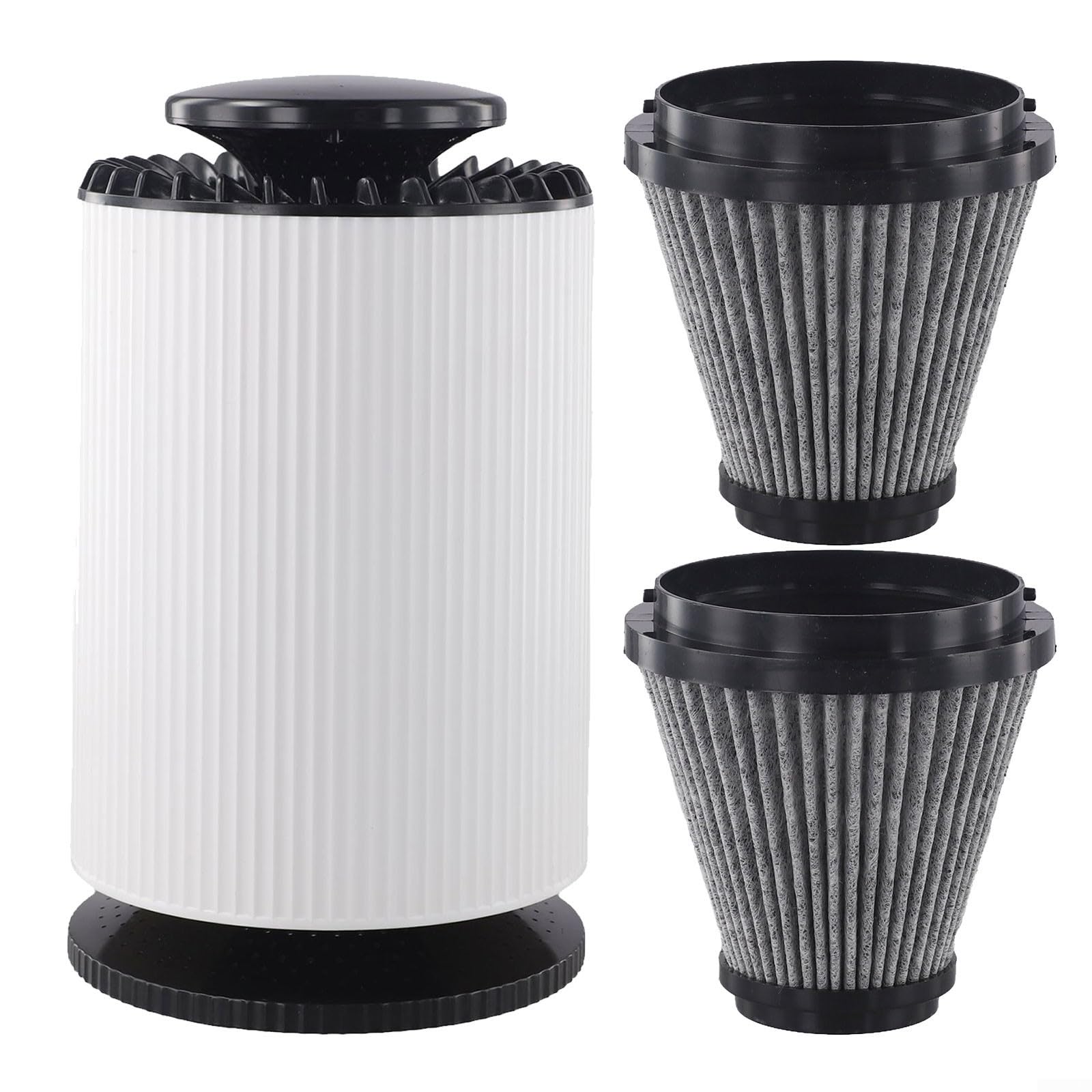 Zoegneer Purificatore d'aria compatto da scrivania per casa e ufficio, rimuove il fumo, PM2 5, polvere rinfresca l'aria silenziosa, materiale ABS, bianco nero, copertura di 10 mq (con 2 filtri)