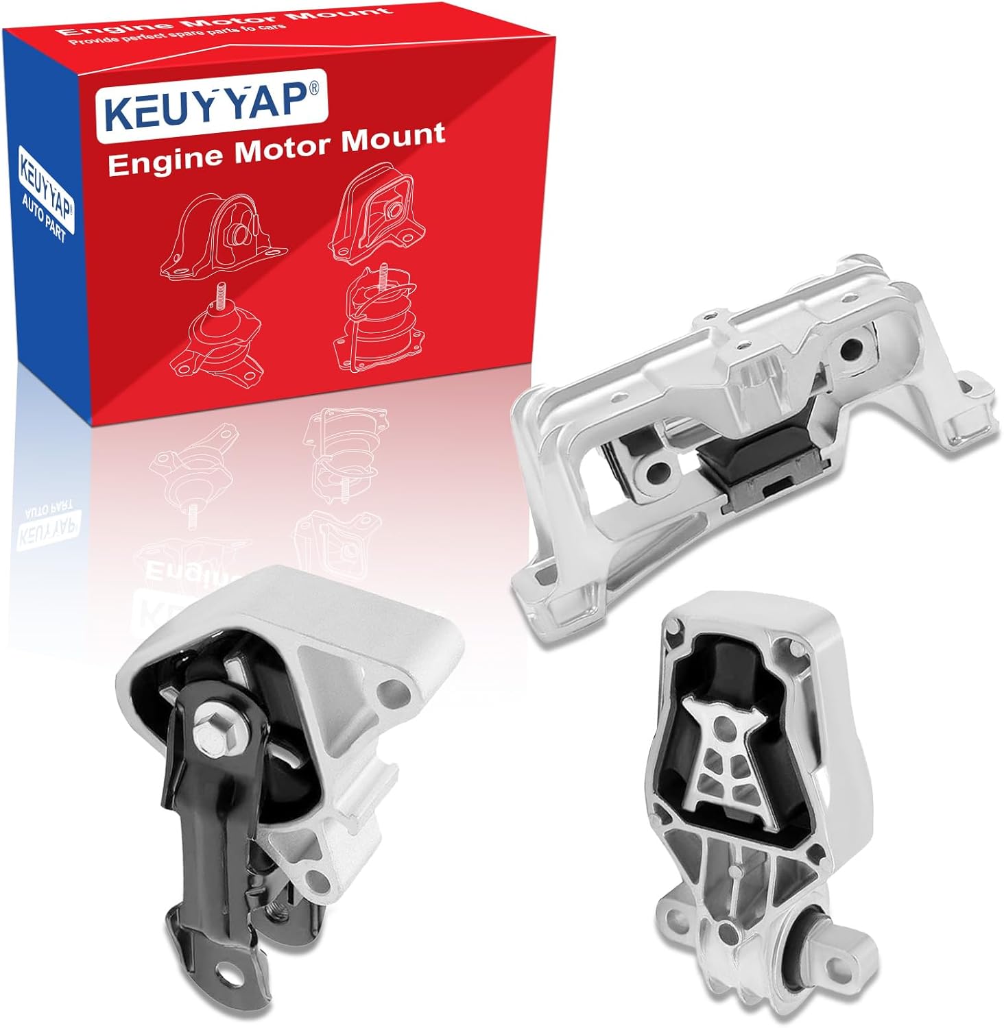 3Pcs Engine Motor Mount Compatible with B250 W246 2013-2016 & for CLA250 C117/C118 2014-2019 & for GLA250 2015-2019 & for GLA45 AMG 2015-2019 L4 2.0L Transmission Mount Set, Replace A4076 A4050 A4049