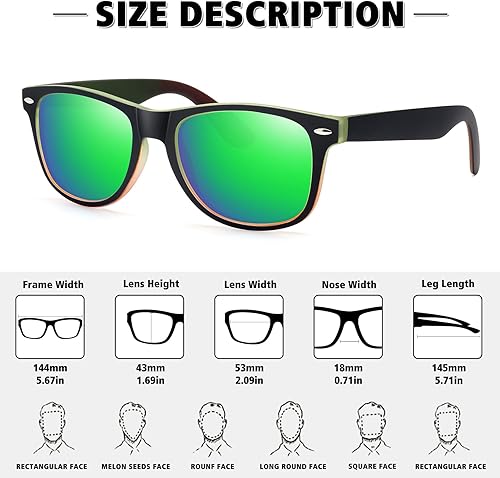 Miniatura 4 de MEETSUN Lentes de sol polarizados para mujeres y hombres, clásicos, retro, modernos, para conducción, protección UV400 (paquete de 3)