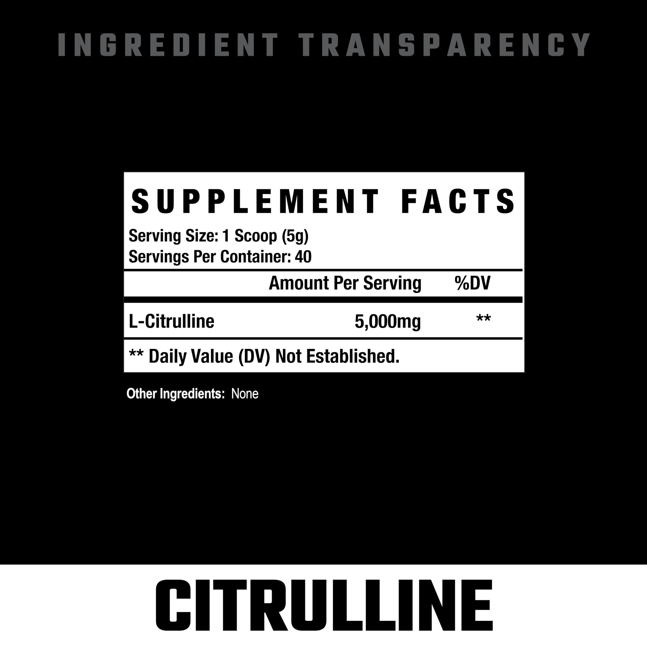 Axe & Sledge Basics Citrulline Unflavored, 40 Servings