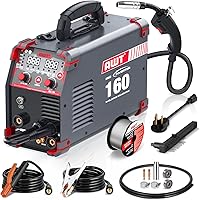 Vista 9 de AWT - Soldadora MIG de 140 A con núcleo fundente, máquina de soldadura con varilla y TIG con elevación 3 en 1, de 110 V con inversor IGBT Synergy