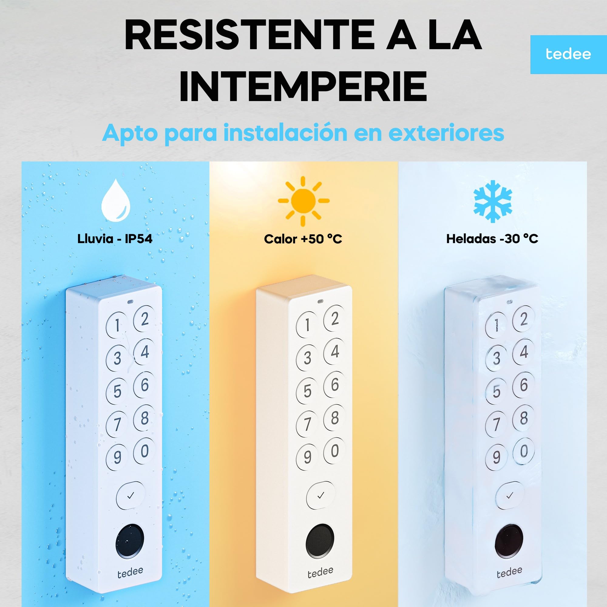 Tedee GO2 Alu Serrure Intelligente Connectée WiFi Bridge | Keypad PRO Empreinte Digitale, Code PIN, Accès à Distance, Entrée sans Clé | Compatible Matter, Alexa, Google Home, Apple, SmartThings