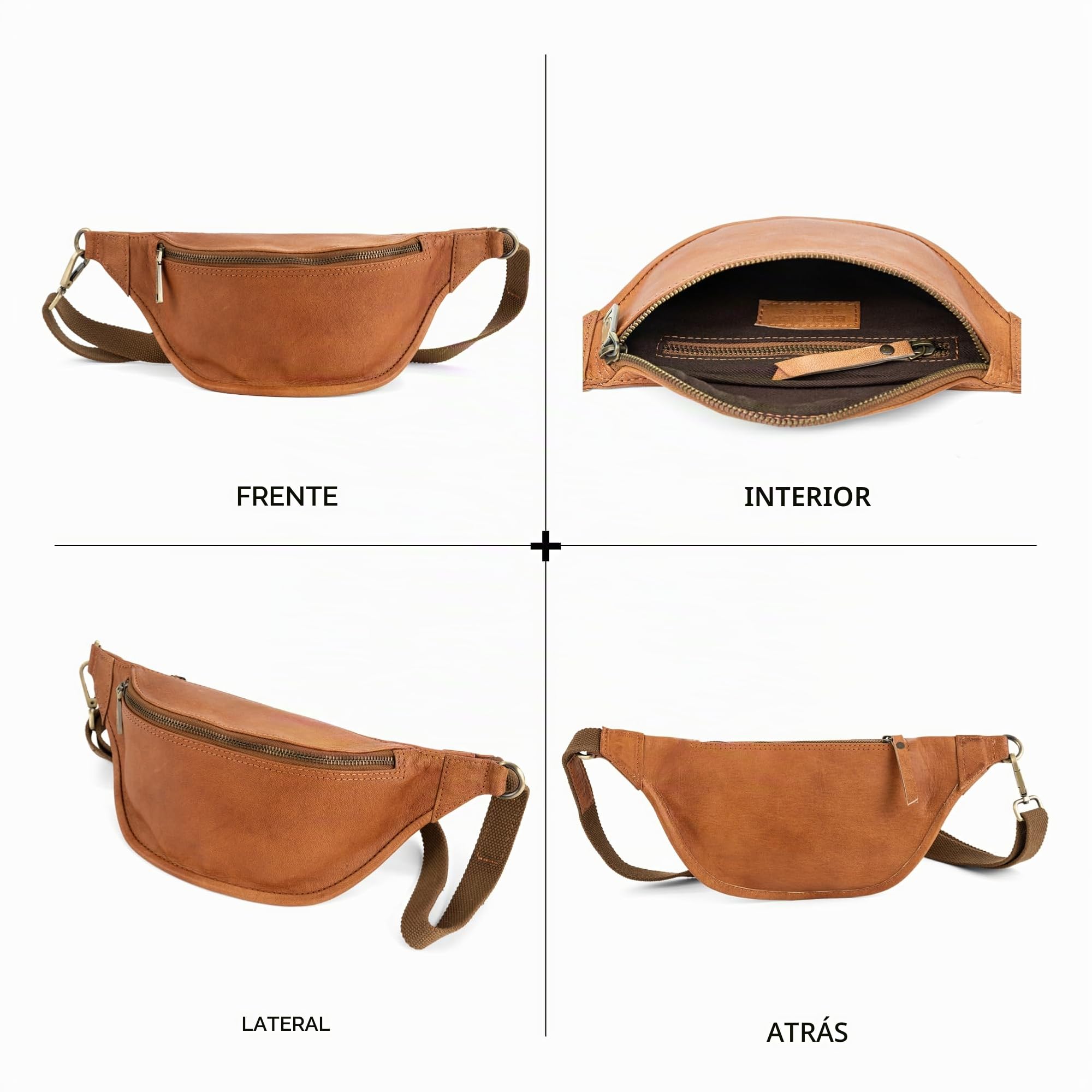 Berliner Bags Kai XL Riñonera de Piel Auténtica, Bolso de Cintura Unisex con Cremallera YKK, Correa Ajustable y Diseño Resistente al Agua para Hombre y Mujer – Marrón