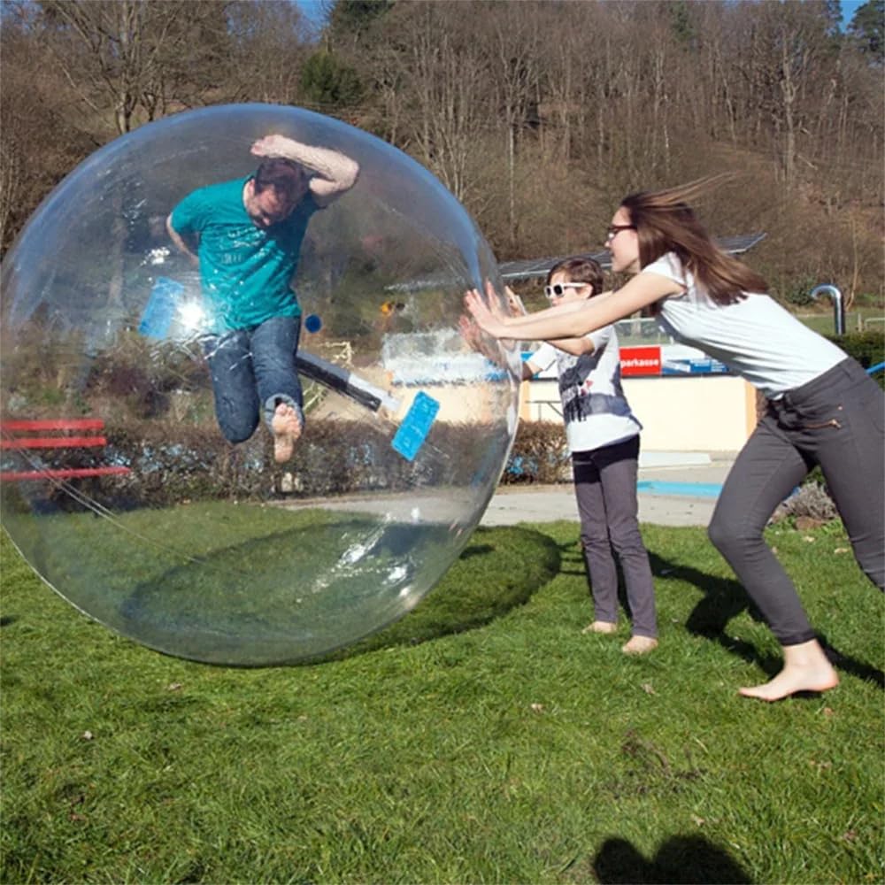 Bola inflable gigante para caminar en el agua para diversión y ejercicio, globo transparente duradero para aventuras en piscina, lago y río, perfecto para playa y parques de atracciones