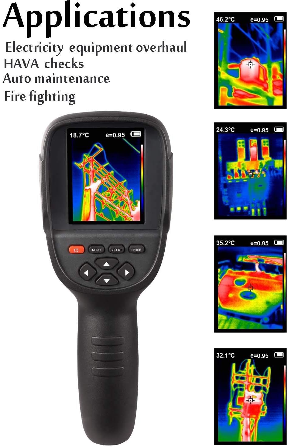 Tор Rаtеd 220 x 160 IR Resolution HTI Thermal Imager, Handheld 35200 Pixels Thermal Imaging Camera with 3.2 Color Display Screen(Battery Included) Uр Tо 40% оƒƒ 220 x 160 IR Resolution HTI Thermal Imager, Handheld 35200 Pixels Thermal Imaging Camera with 3.2 Color Display Screen(Battery Included)