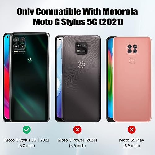 Miniatura 2 de JAME Funda protectora para Moto G Stylus 5G 2021, funda protectora para Moto G Stylus 5G 2021 con soporte, funda delgada y suave a prueba de golpes