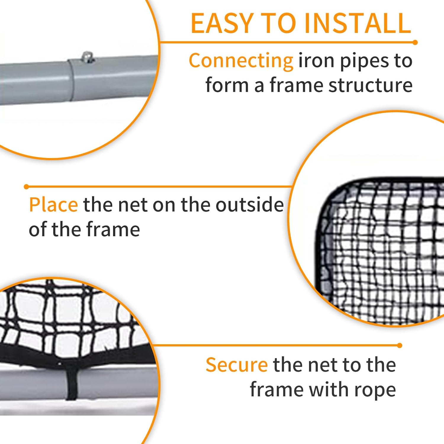 L Screen Baseball Pitching Net 7x7FT Portable Protective Frame - for Batting Cage Outdoor Practice Safety: for Youth Athletes & Coaches