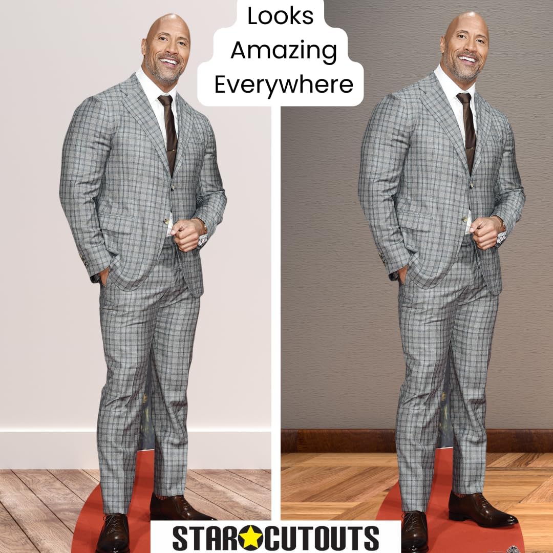 Star Cutouts Ltd Dwayne Johnson Checked Suit, 3 x 59 x 194 cm, Multi-Colour